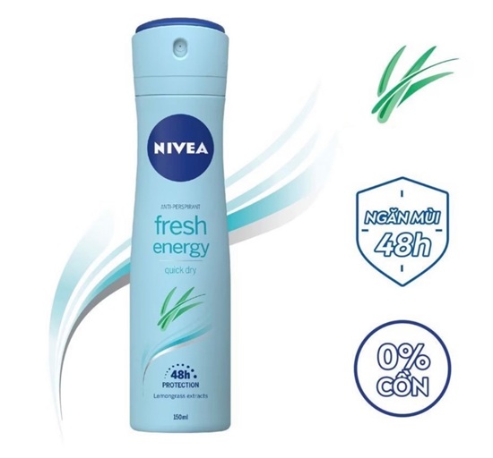 اسپری زنانه مدل fresh energy quick dry با حجم 150ml