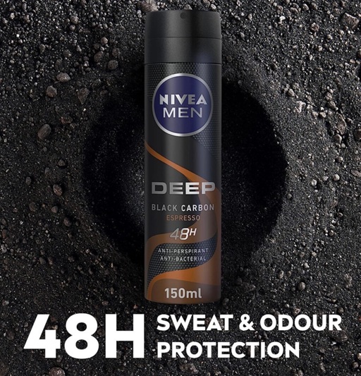 اسپری مردانه مدل DEEP BLACK CARBON espresso با حجم 150ml