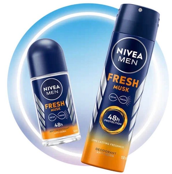 اسپری ضدتعریق مردانه نیوا مدل Fresh Musk با حجم 150 میل