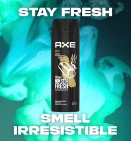 اسپری دئودورانت بدن مردانه AXE مدل GOLD حجم 150 میلی‌لیتر